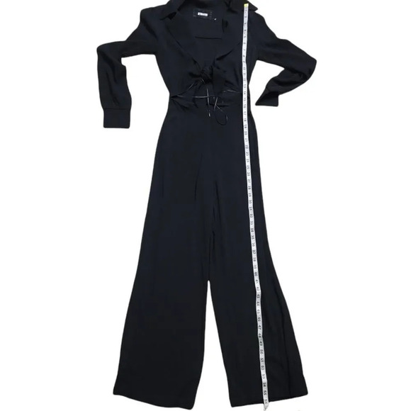 NWOT Reformation Jett Black Collared Jumpsuit - Picture 15 of 15